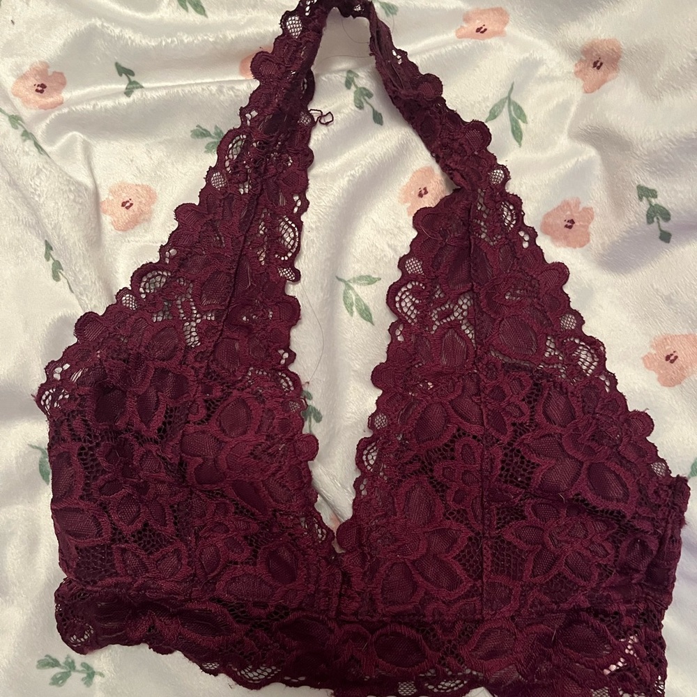 Burgundy bralette